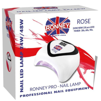 RONNEY ROSE Profesjonalna lampa do paznocki LED 24W/48W (GY-LED-035) - SREBRNA    B@Q super!